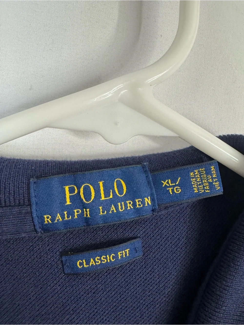 Ralph Lauren Navy Polo Shirt with White Embroidered Pony